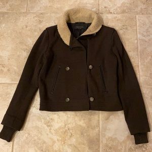 Rag & Bone Shearling Wool Leather Bomber Jacket